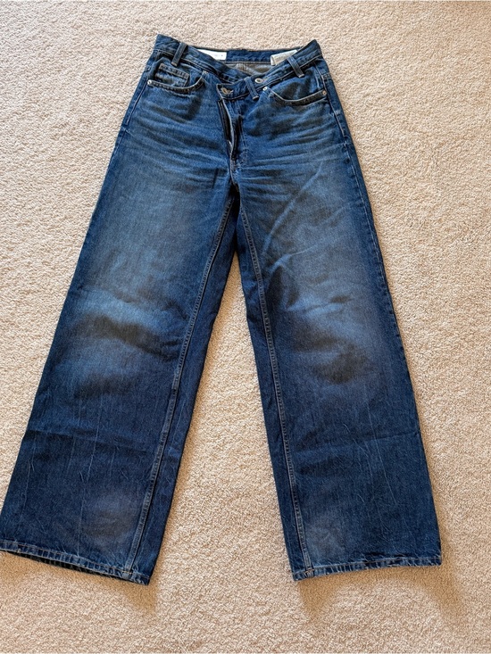 Zara Denim - Zara High-Rise Wide Leg Jeans - Asymmetrical Waist Jeans